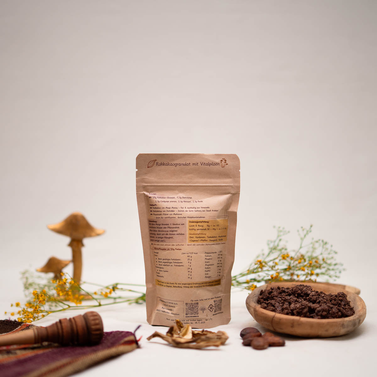 150g Shroomcacao Bundle - Rohkakao mit Vitalpilzen